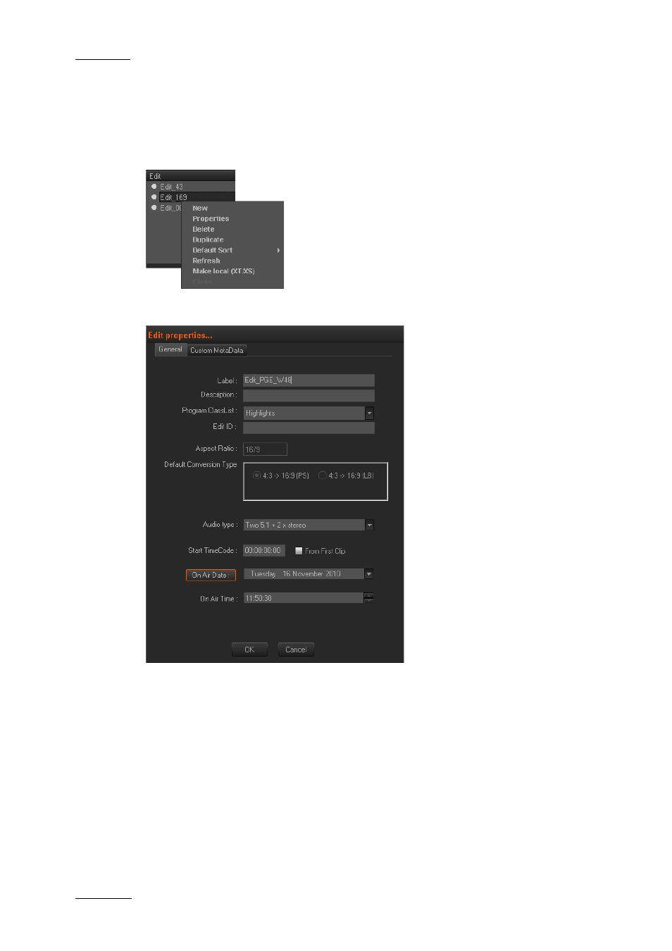 5 creating an edit, Creating an edit | EVS XEDIO CleanEdit Version 4.2 - June 2012 User Manual User Manual | Page 24 / 252