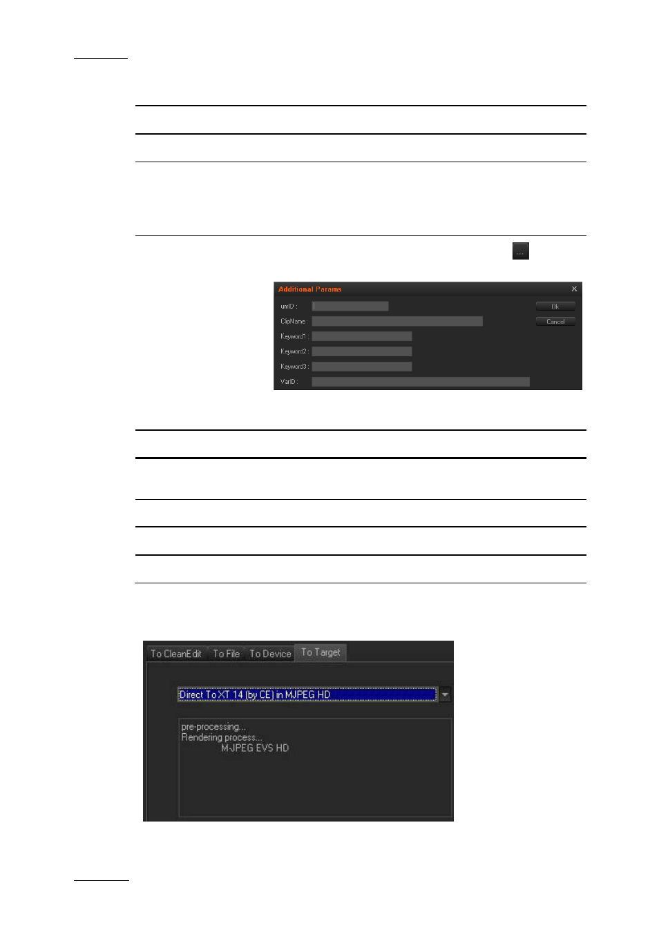 Exporting to target | EVS XEDIO CleanEdit Version 4.2 - June 2012 User Manual User Manual | Page 242 / 252