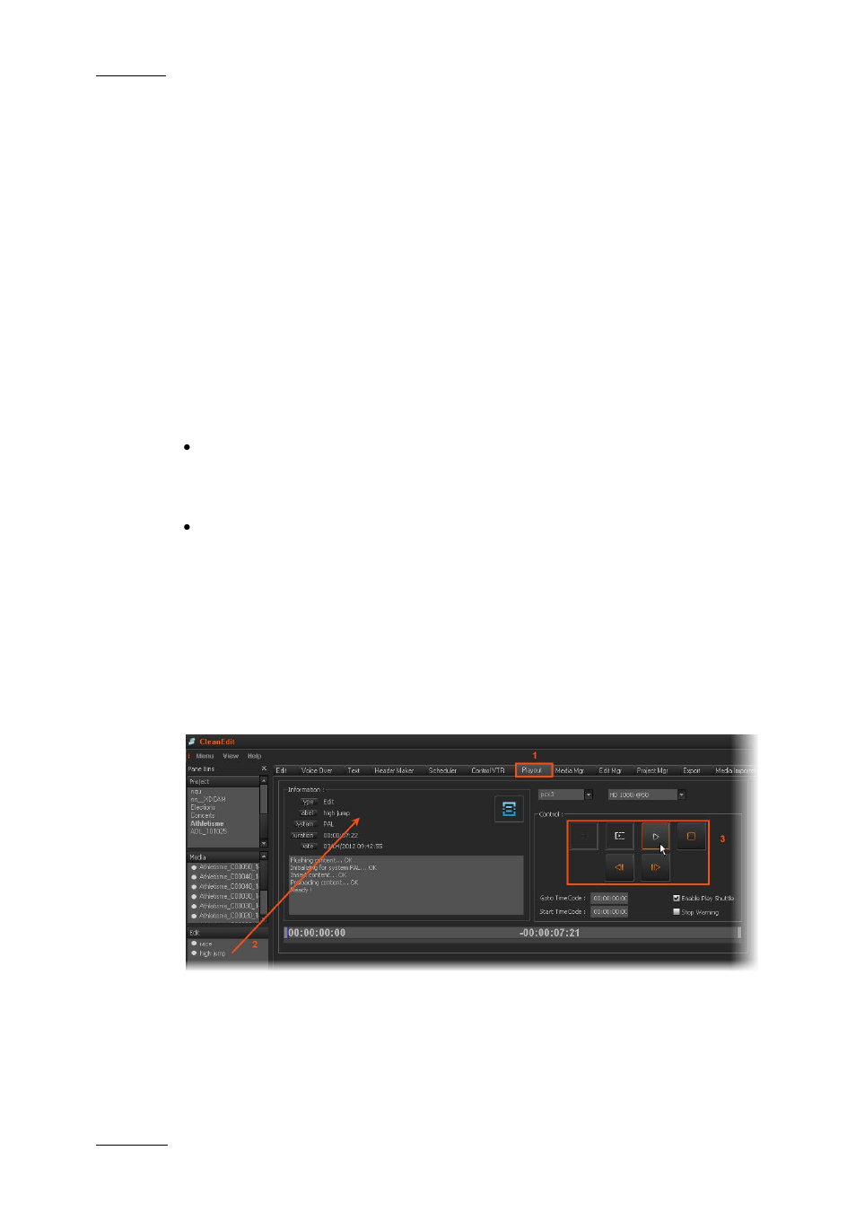 10 playing out or exporting an edit, 1 playing out the edit, Introduction | Playout process from the playout tab, Playing out or exporting an edit, Playing out the edit, Laying out the | EVS XEDIO CleanEdit Version 4.2 - June 2012 User Manual User Manual | Page 32 / 252