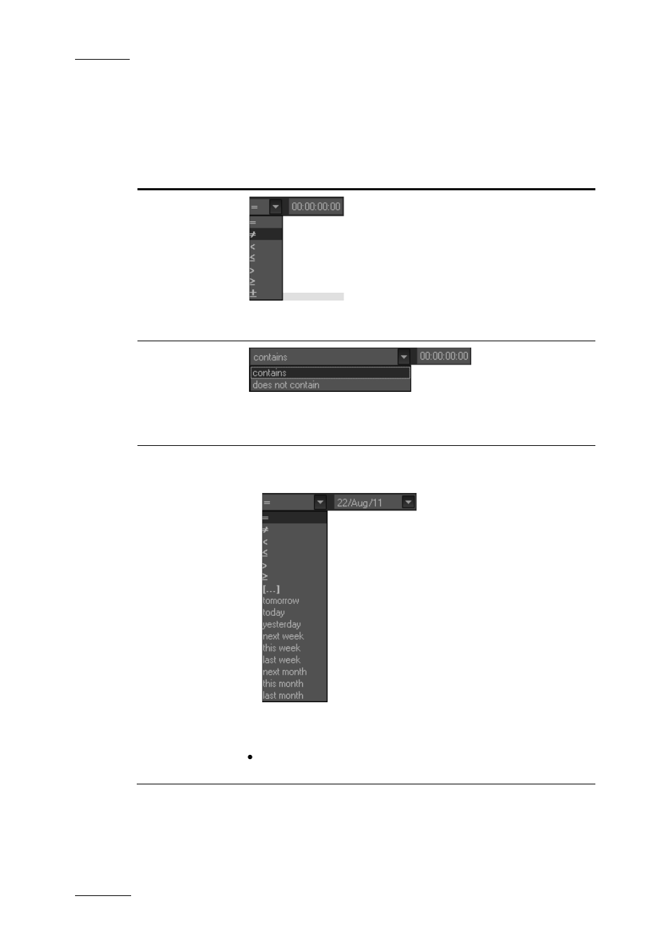 Search fields types | EVS XEDIO CleanEdit Version 4.2 - June 2012 User Manual User Manual | Page 46 / 252