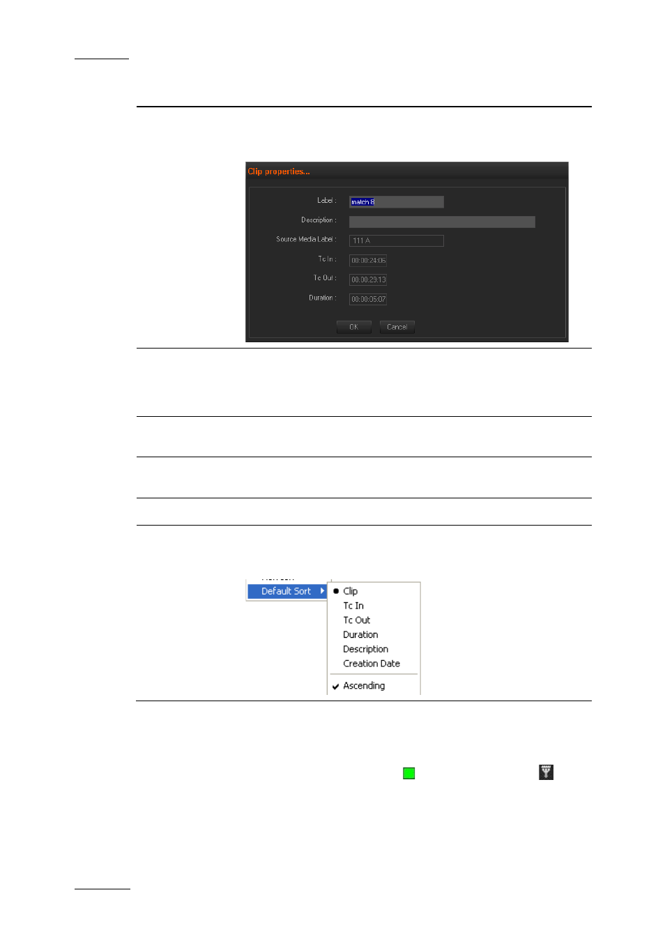 Assigning colors to clips and filtering on colors, Ssigning, Olors to | Lips and, Iltering on, Olors | EVS XEDIO CleanEdit Version 4.2 - June 2012 User Manual User Manual | Page 68 / 252