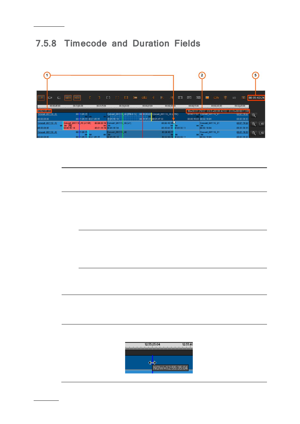 8 timecode and duration fields, Timecode and duration fields, 8 ‘timecode and duration fields | EVS IPDirector IPD XEDIO PLUGIN Version 6.0 - January 2013 User Manual User Manual | Page 108 / 222