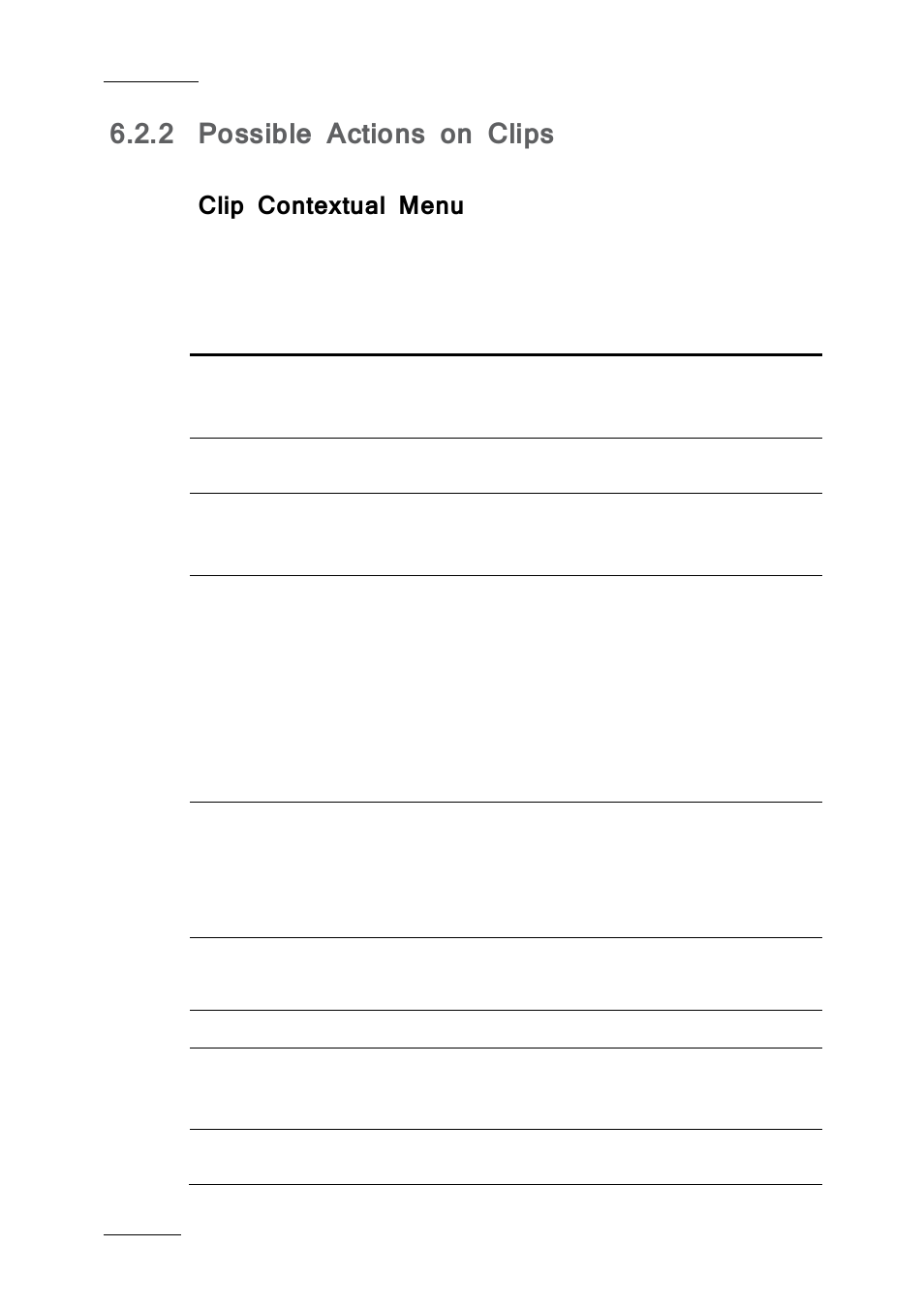 2 possible actions on clips, Clip contextual menu, Possible actions on clips | EVS IPDirector IPD XEDIO PLUGIN Version 6.0 - January 2013 User Manual User Manual | Page 56 / 222