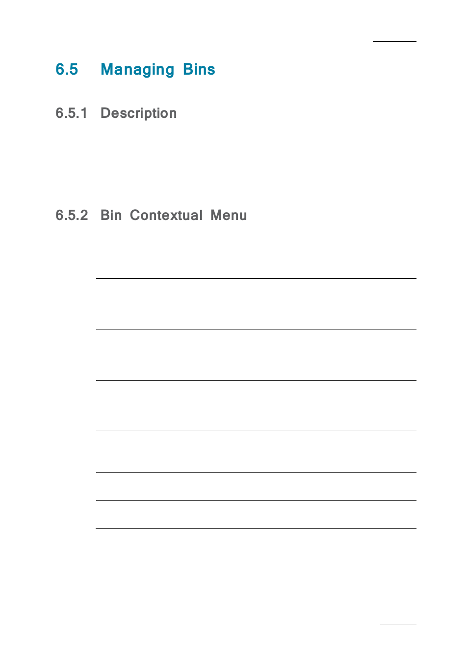 5 managing bins, 1 description, 2 bin contextual menu | Managing bins, Description, Bin contextual menu | EVS IPDirector IPD XEDIO PLUGIN Version 6.0 - January 2013 User Manual User Manual | Page 65 / 222