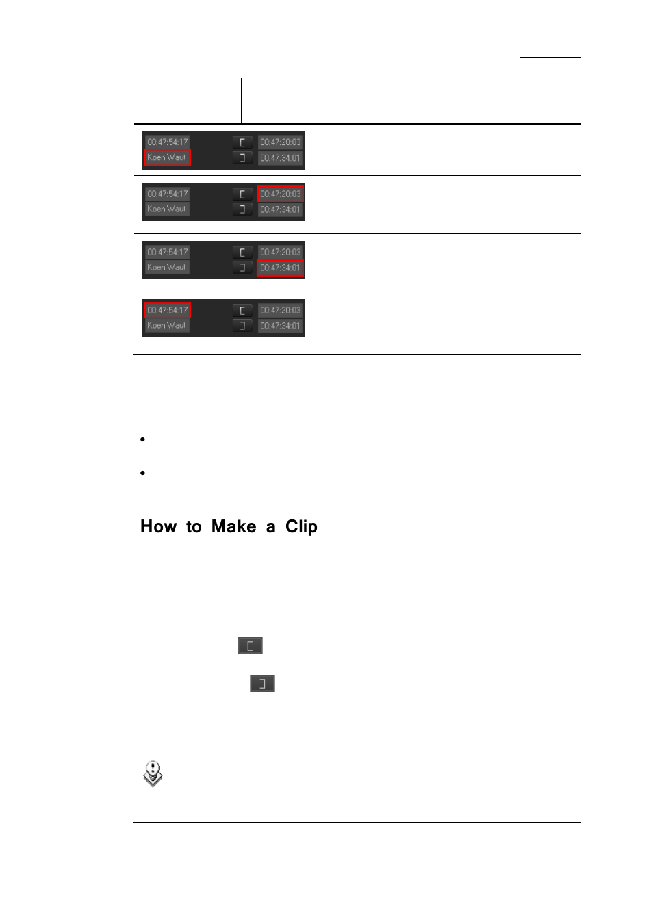 How to make a clip | EVS IPDirector IPD XEDIO PLUGIN Version 6.0 - January 2013 User Manual User Manual | Page 81 / 222