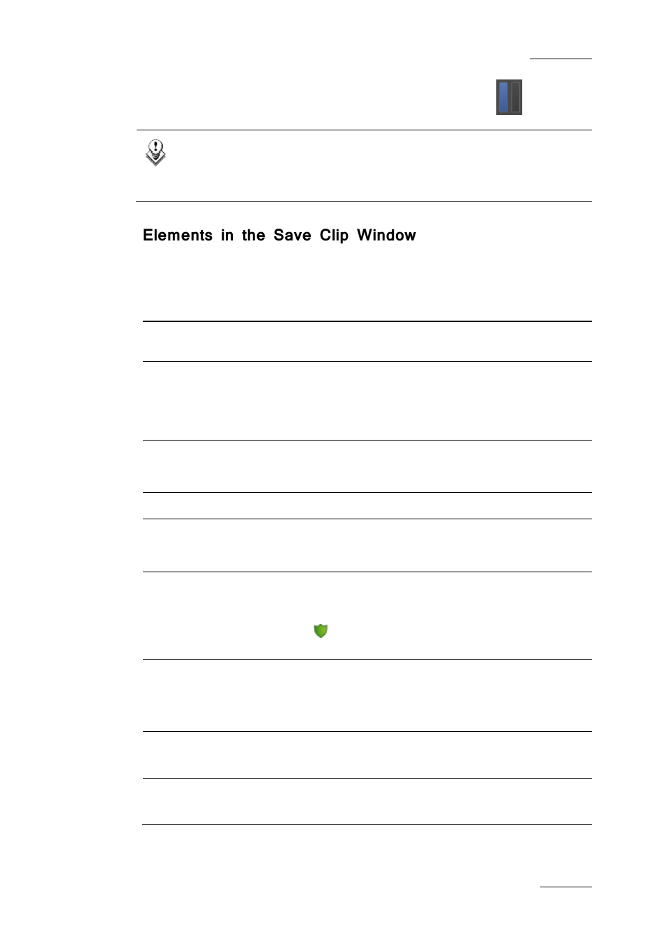 Elements in the save clip window | EVS IPDirector IPD XEDIO PLUGIN Version 6.0 - January 2013 User Manual User Manual | Page 83 / 222