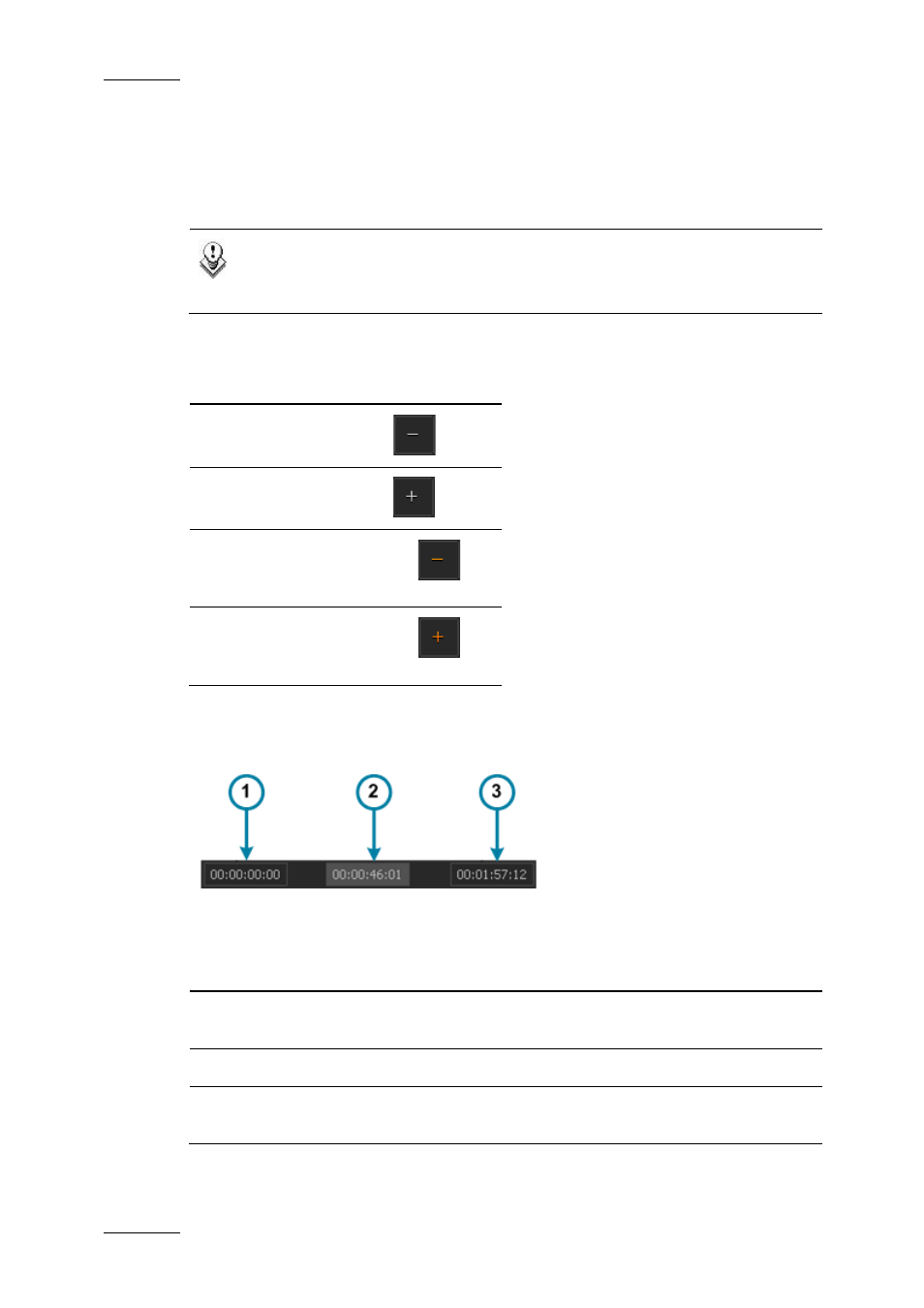 Controls specific to the virtual media player, 2 timecode value fields, Timecode value fields | Imecode, Alue, Ields | EVS XEDIO Browse Version 4.2 - June 2012 User Manual User Manual | Page 14 / 40