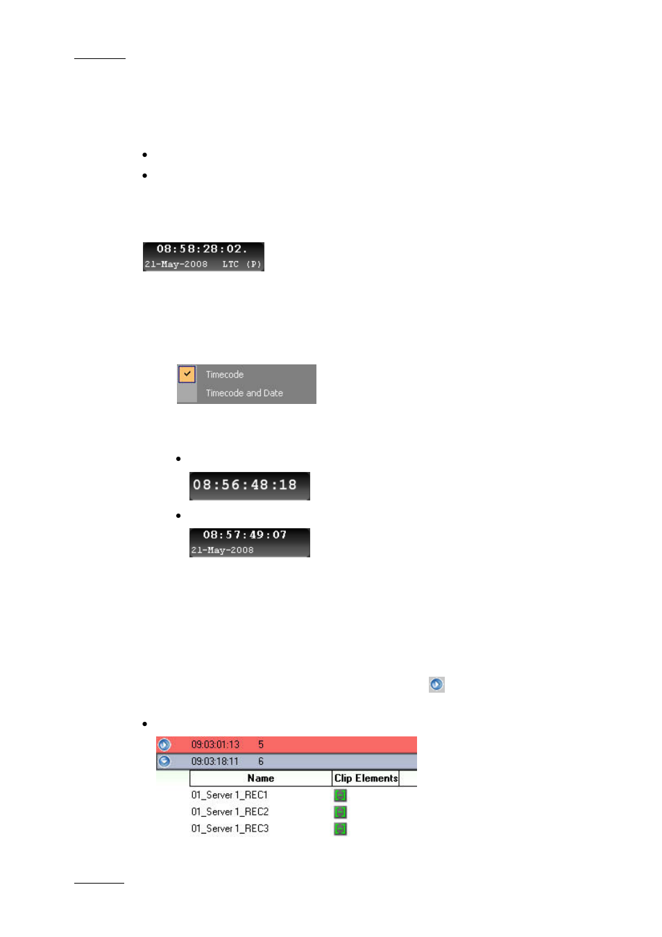 Setting the timecode display, 5 log sheet grid, Log sheet grid | Heet | EVS IPDirector Version 5.8 - July 2010 Part 2 User's Manual User Manual | Page 19 / 93