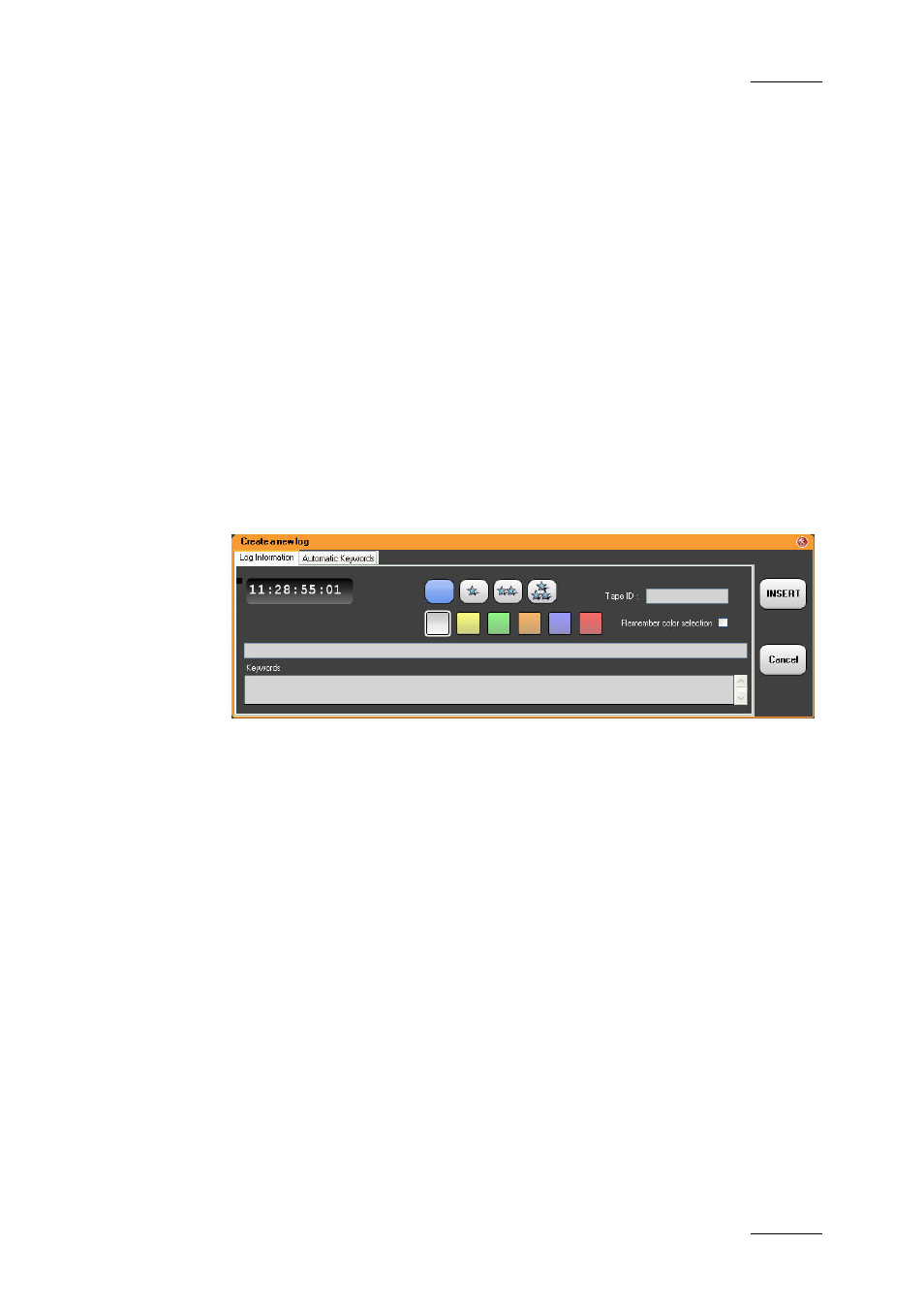 1 live logging with recorder channel timecode, How to log live action in an event, Live logging with recorder channel timecode | 1 live, Live, Ogging with, Ecorder, Hannel, Imecode | EVS IPDirector Version 5.8 - July 2010 Part 2 User's Manual User Manual | Page 34 / 93