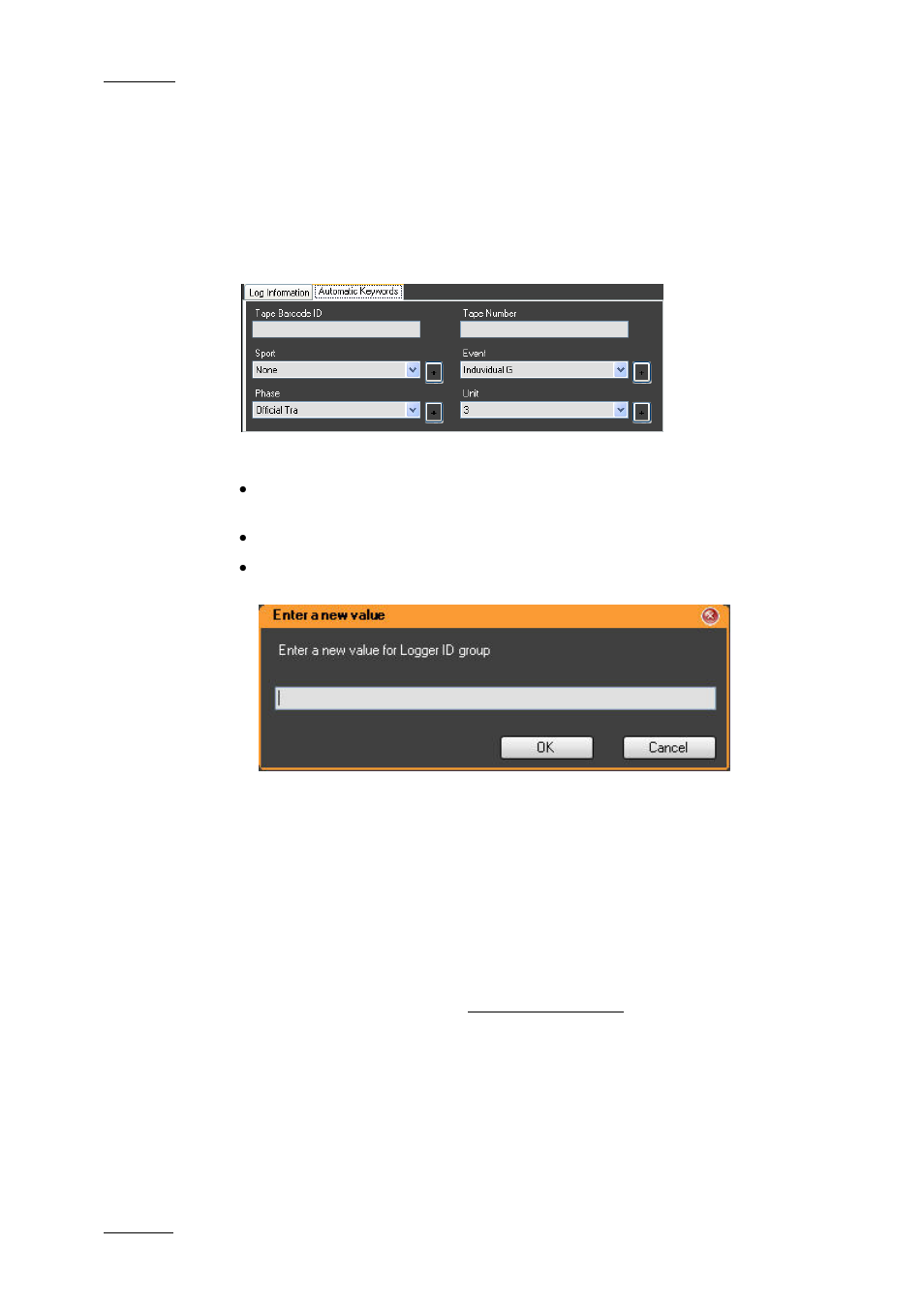 3 log entry specific keywords, Definition, Assignment | Log entry specific keywords, Ntry, Pecific, Eywords | EVS IPDirector Version 5.8 - July 2010 Part 2 User's Manual User Manual | Page 43 / 93