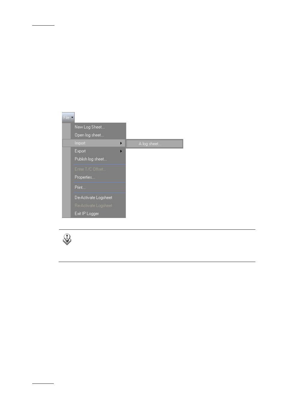 1 importing an existing log sheet, 2 exporting an existing log sheet, Importing an existing log sheet | Exporting an existing log sheet | EVS IPDirector Version 5.8 - July 2010 Part 2 User's Manual User Manual | Page 55 / 93