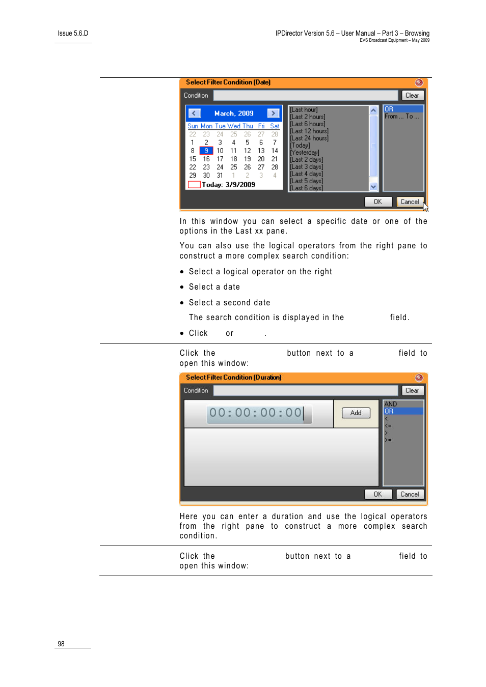 EVS IPDirector Version 5.6 - May 2009 Part 3 User's Manual User Manual | Page 109 / 131