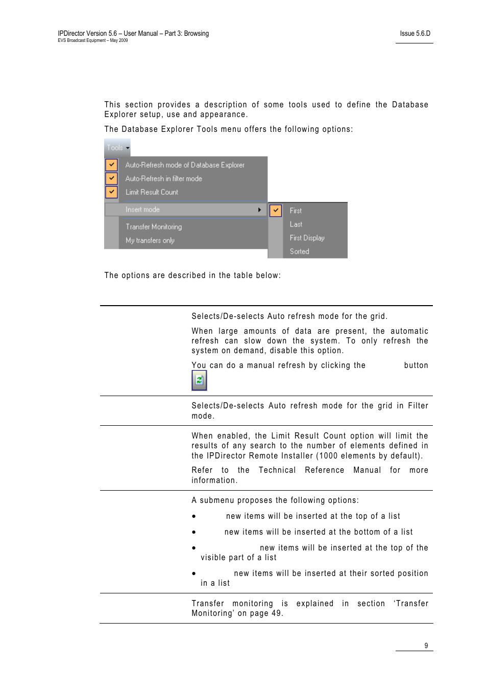 5 tools menu, Ools | EVS IPDirector Version 5.6 - May 2009 Part 3 User's Manual User Manual | Page 20 / 131