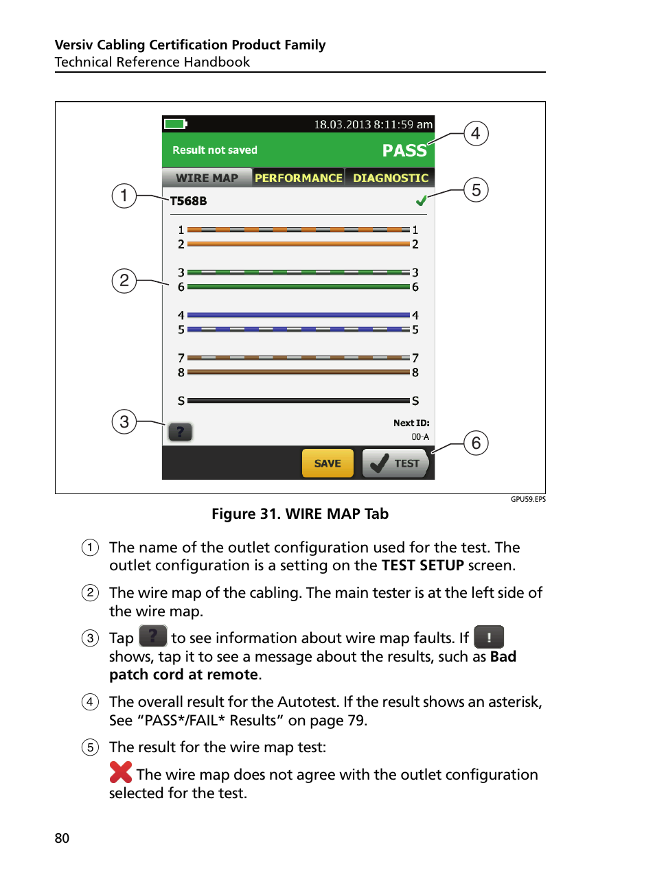 Wire map tab | Fluke Networks CertiFiber Pro Users Manual User Manual | Page 102 / 440