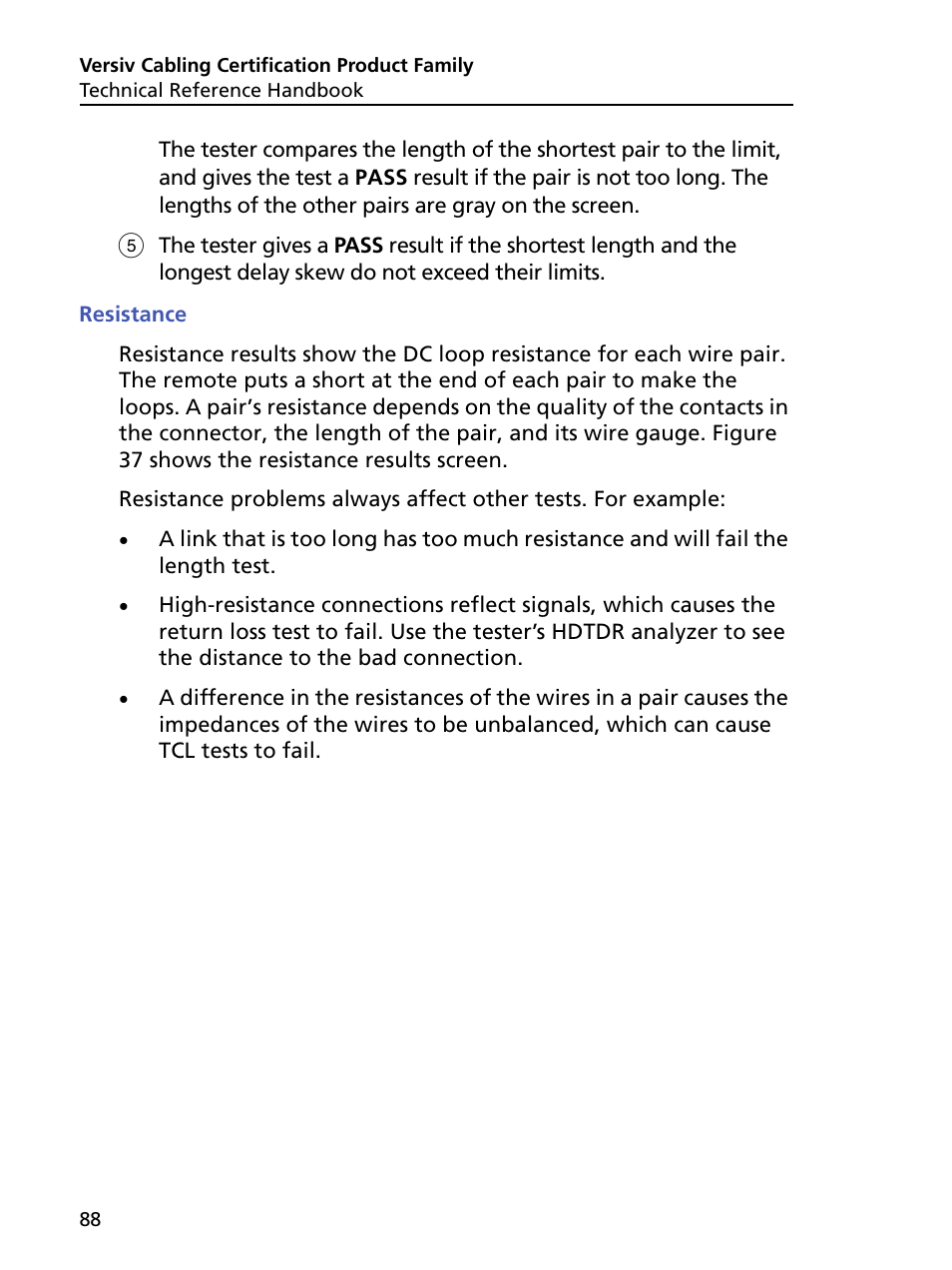 Resistance | Fluke Networks CertiFiber Pro Users Manual User Manual | Page 110 / 440