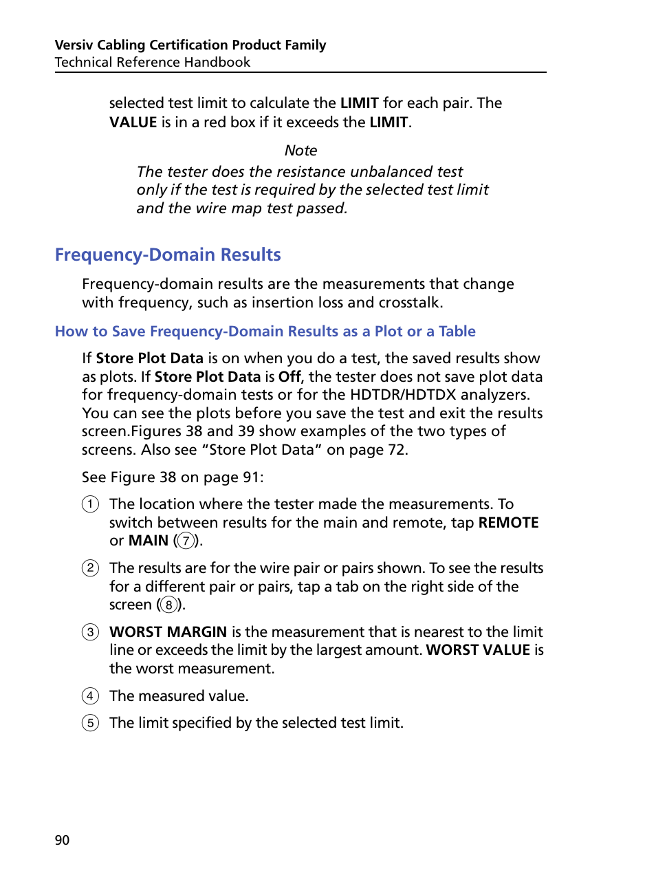 Frequency-domain results | Fluke Networks CertiFiber Pro Users Manual User Manual | Page 112 / 440