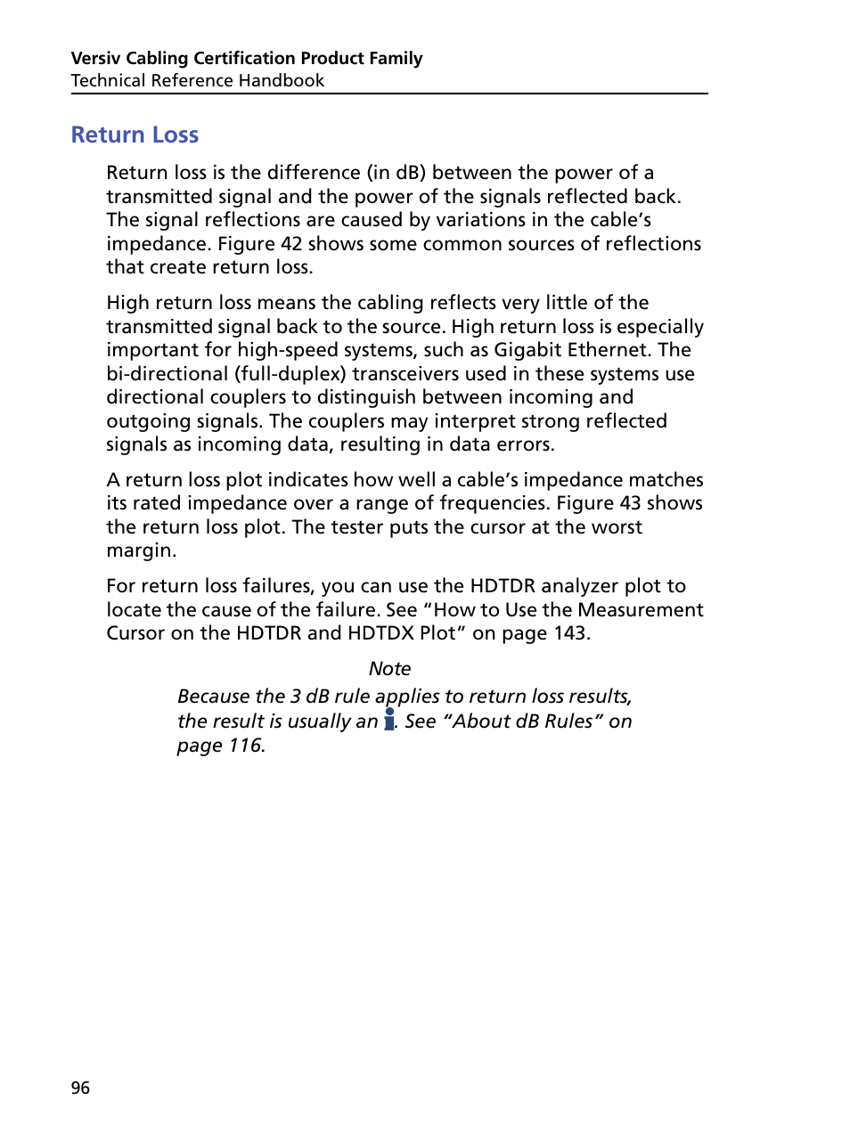 Return loss | Fluke Networks CertiFiber Pro Users Manual User Manual | Page 118 / 440