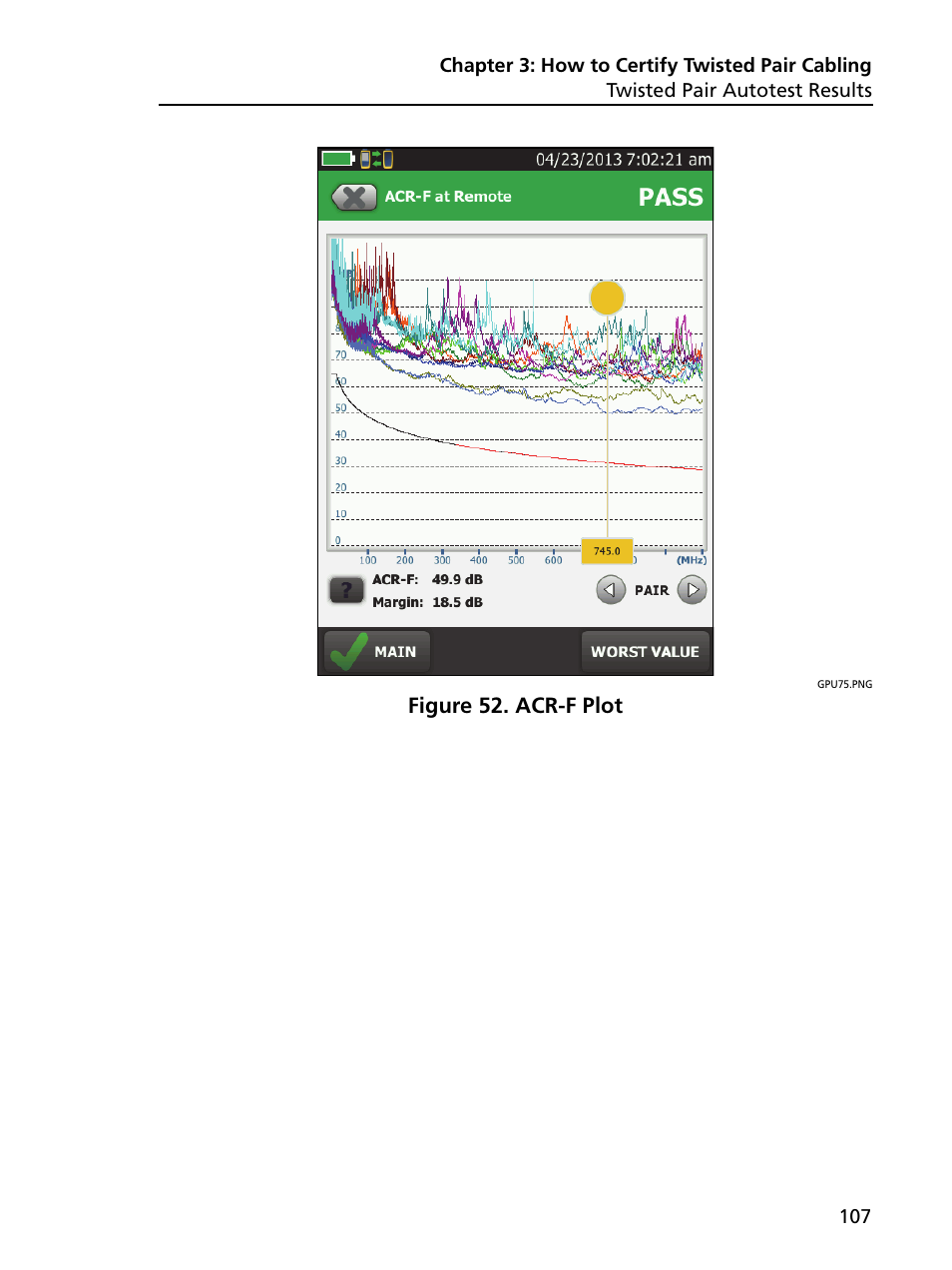 Acr-f plot | Fluke Networks CertiFiber Pro Users Manual User Manual | Page 129 / 440