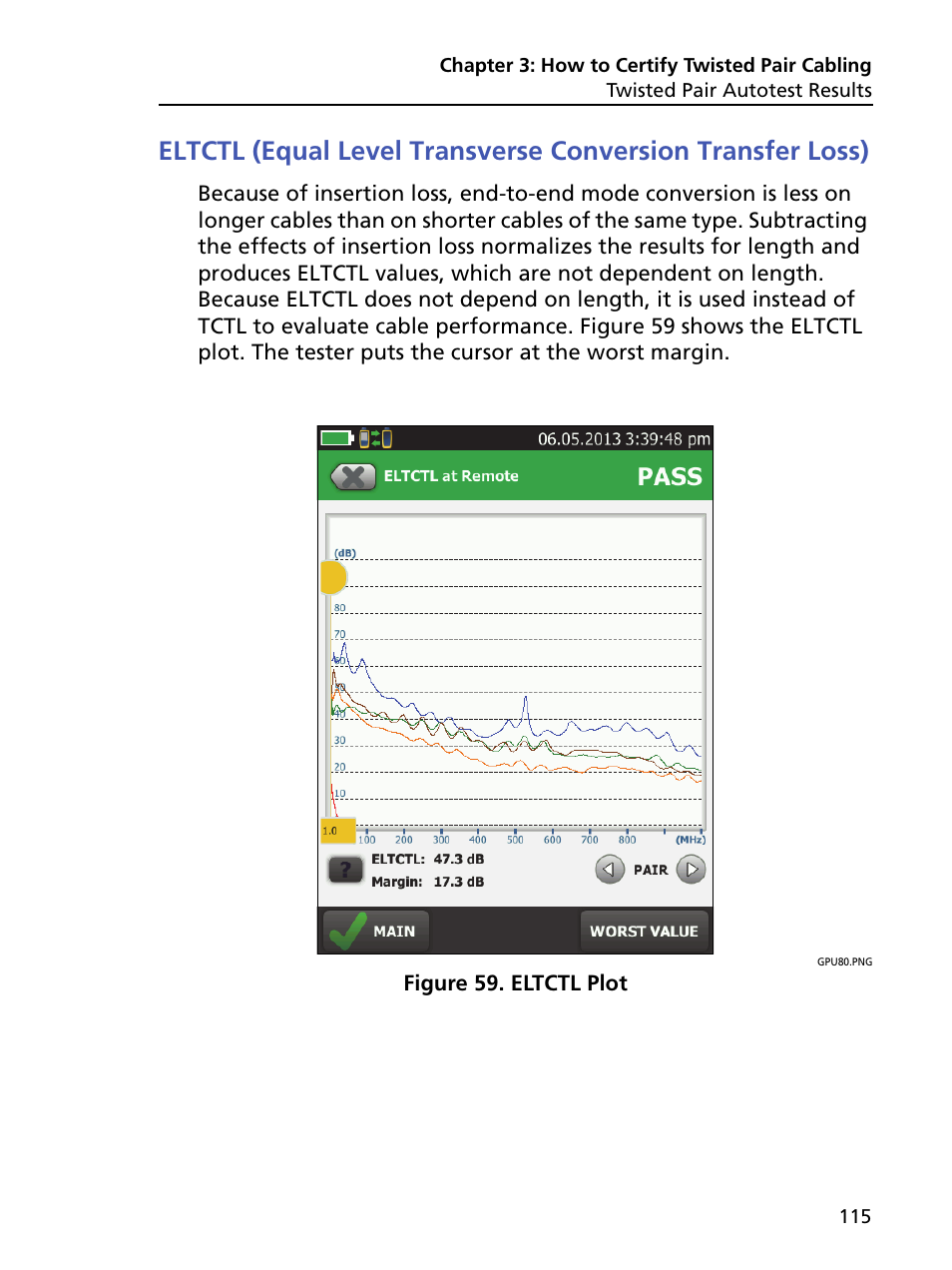 Eltctl plot | Fluke Networks CertiFiber Pro Users Manual User Manual | Page 137 / 440