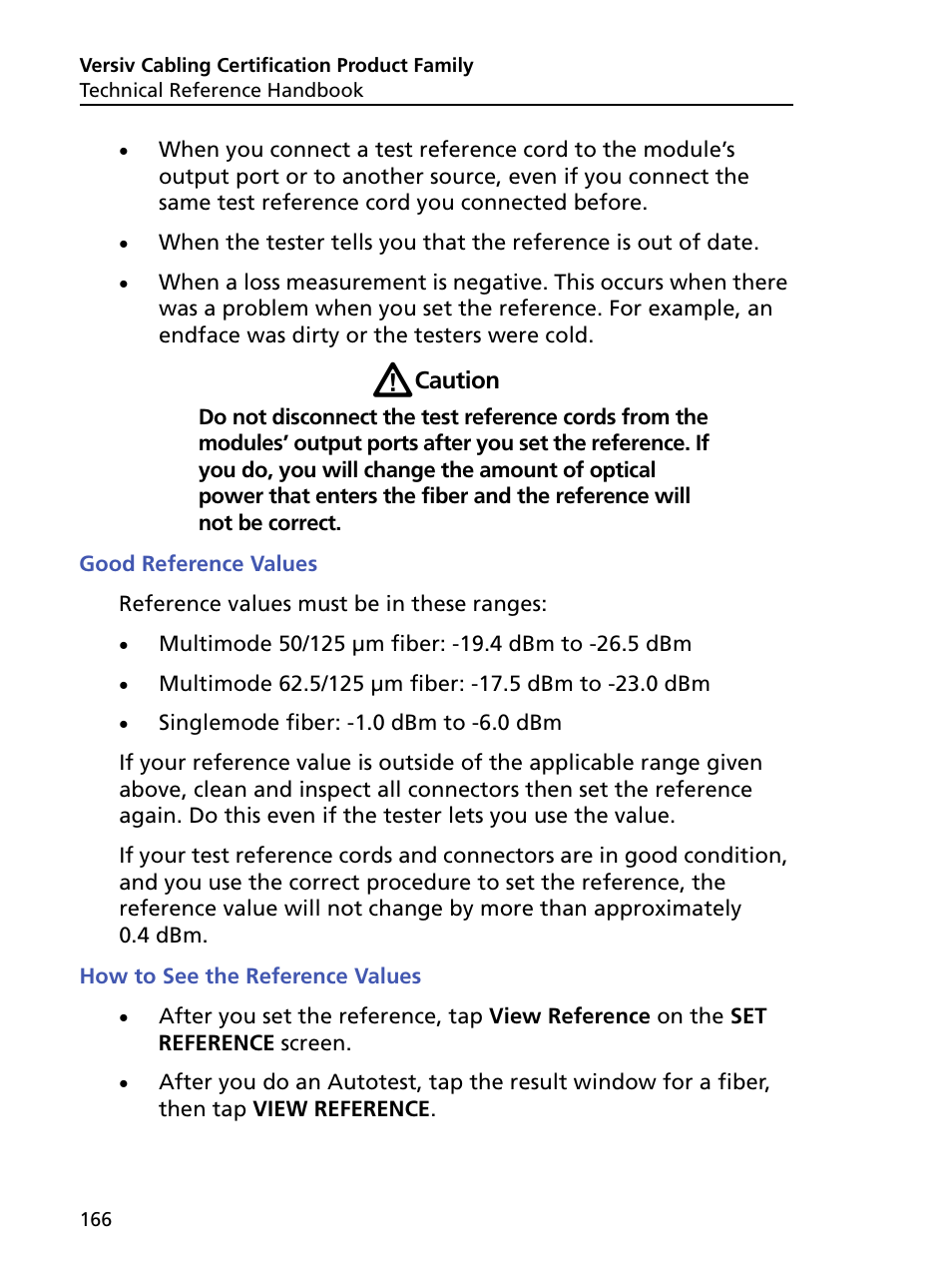 Good reference values, How to see the reference values | Fluke Networks CertiFiber Pro Users Manual User Manual | Page 188 / 440