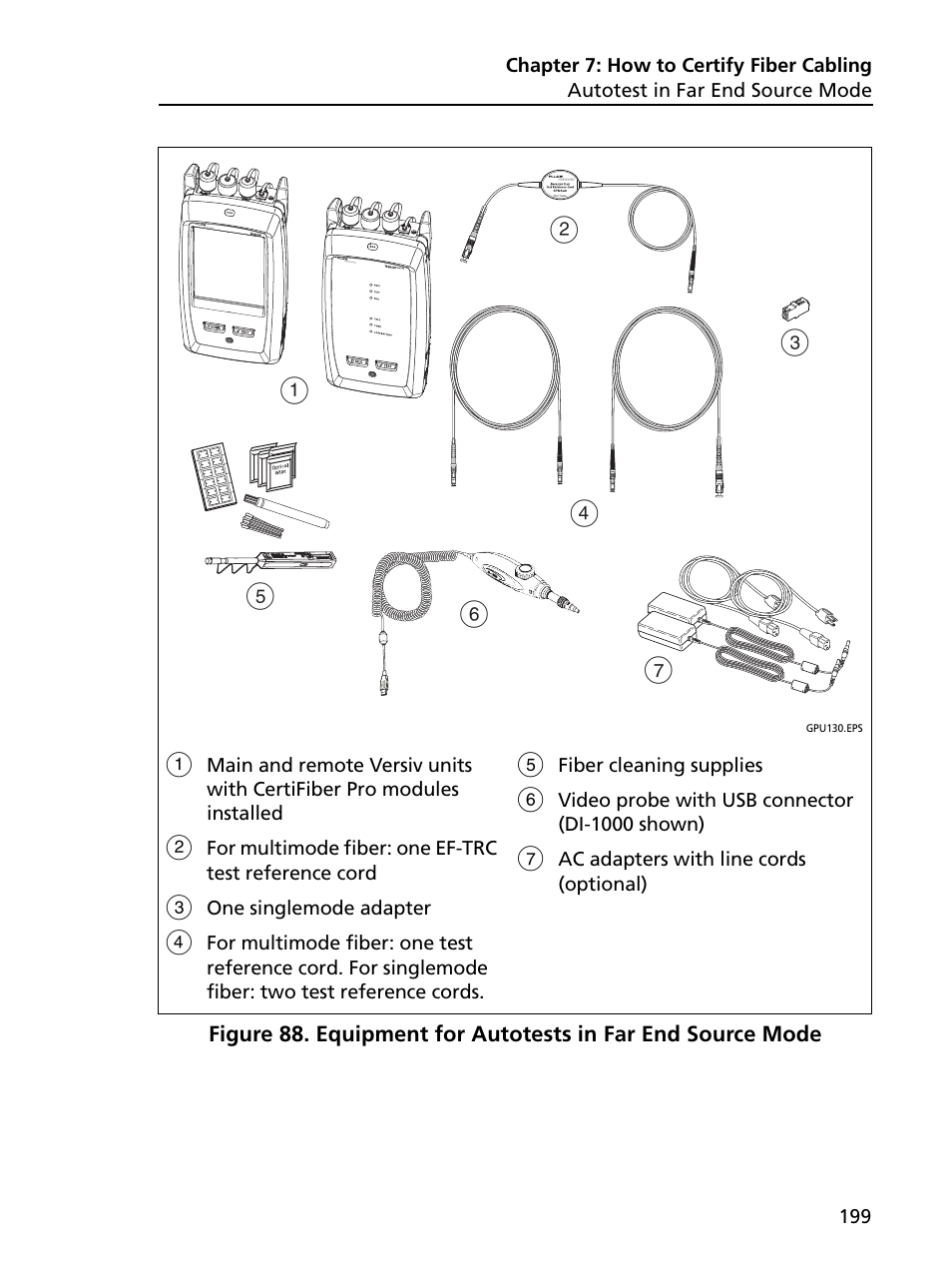 Equipment for autotests in far end source mode | Fluke Networks CertiFiber Pro Users Manual User Manual | Page 221 / 440
