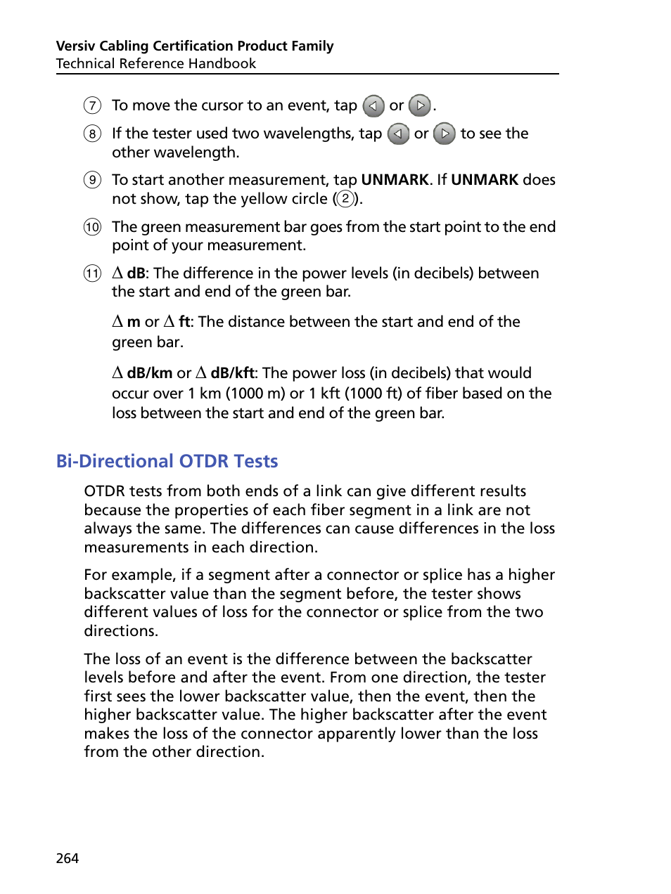 Bi-directional otdr tests | Fluke Networks CertiFiber Pro Users Manual User Manual | Page 286 / 440