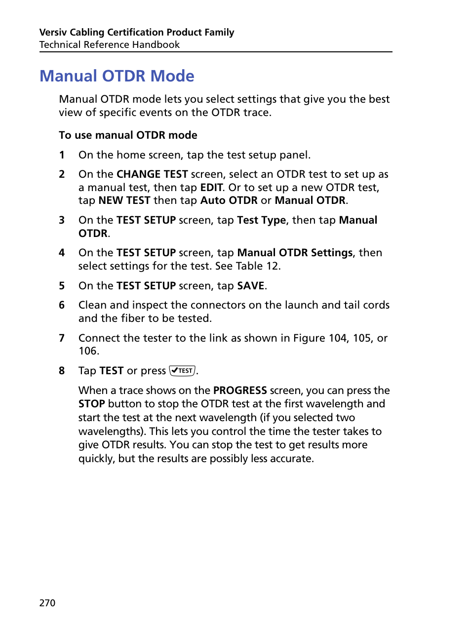 Manual otdr mode | Fluke Networks CertiFiber Pro Users Manual User Manual | Page 292 / 440