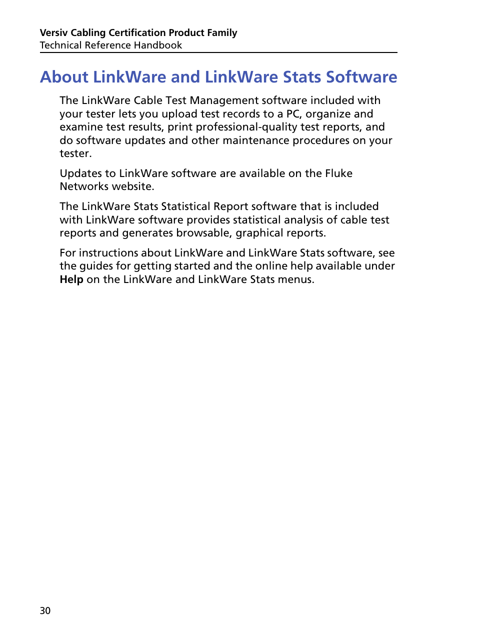 About linkware and linkware stats software | Fluke Networks CertiFiber Pro Users Manual User Manual | Page 52 / 440