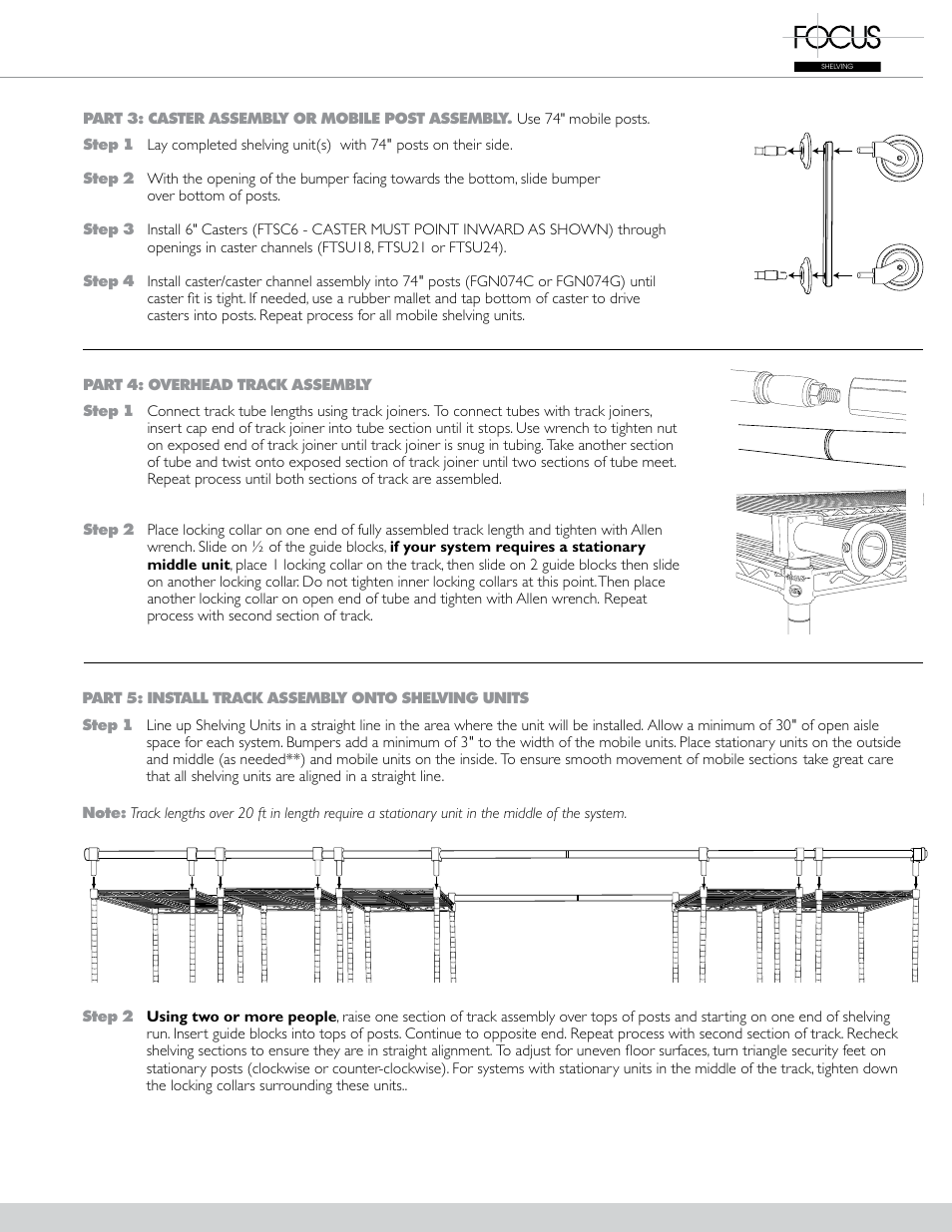 Focus Foodservice HDS-Plus High Density Storage System - Assembly Instructions User Manual | Page 3 / 4