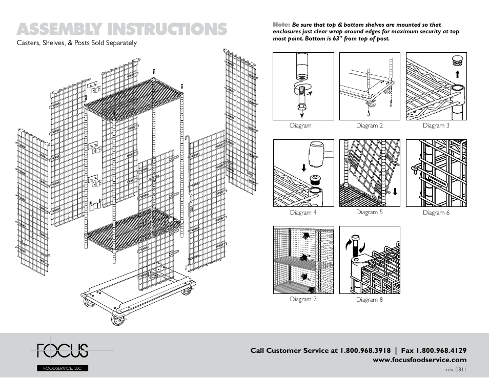 Assembly instructions | Focus Foodservice CAGES SECURITY with Aluminum Truck Dolly - Assembly Instructions User Manual | Page 2 / 4