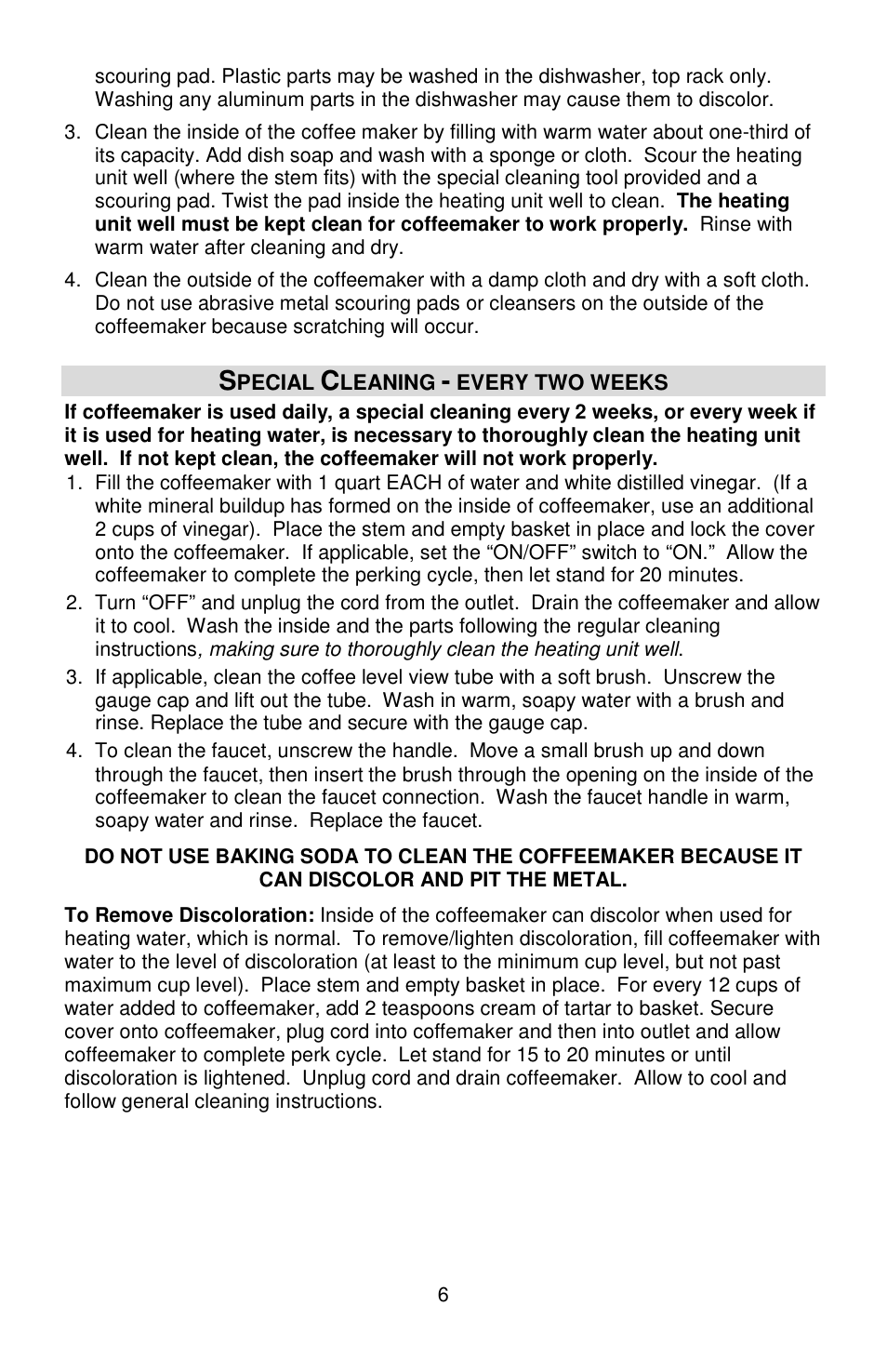 Focus Foodservice West Bend Commercial Aluminum Coffeemakers - Use & Care es User Manual | Page 30 / 84