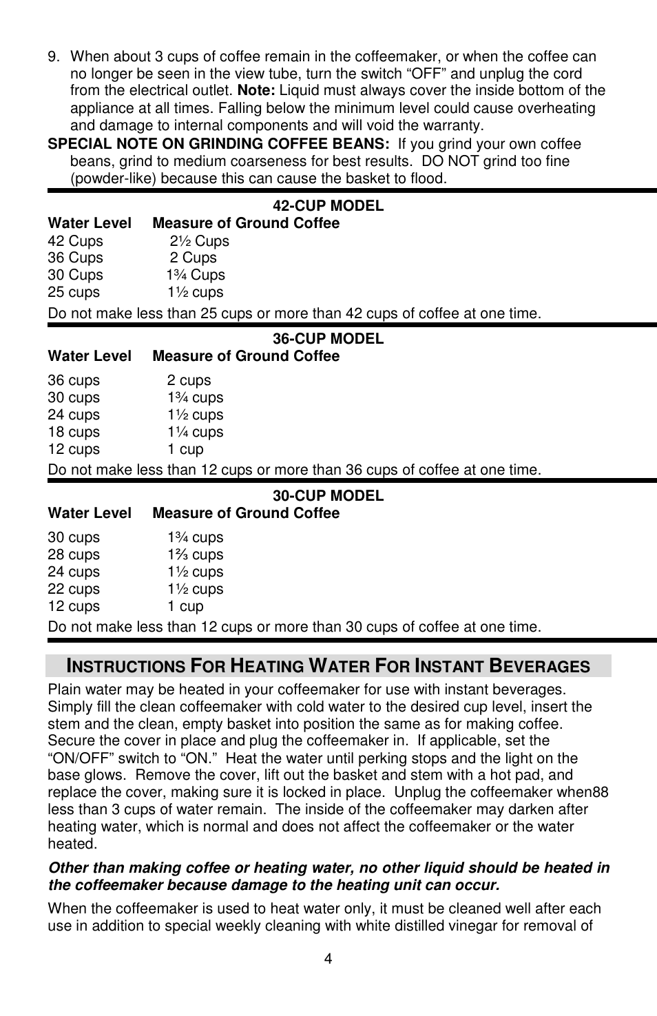 Focus Foodservice West Bend Commercial Aluminum Coffeemakers - Use & Care es User Manual | Page 4 / 84