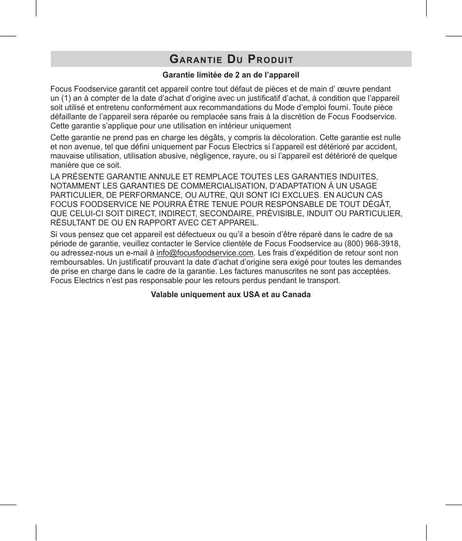 Focus Foodservice Regalware Food Service Aluminum and Black Satin-Finish Coffeemakers [58000R Series] - Use & Care es User Manual | Page 14 / 24