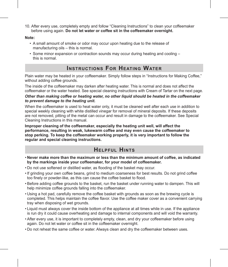 Focus Foodservice Regalware Food Service Aluminum and Black Satin-Finish Coffeemakers [58000R Series] - Use & Care es User Manual | Page 5 / 24