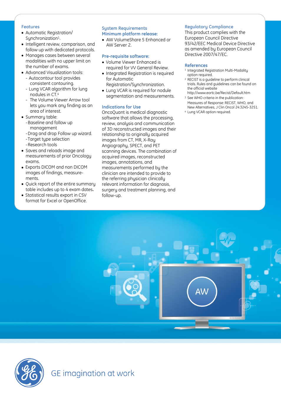 GE Healthcare OncoQuant User Manual | Page 2 / 2