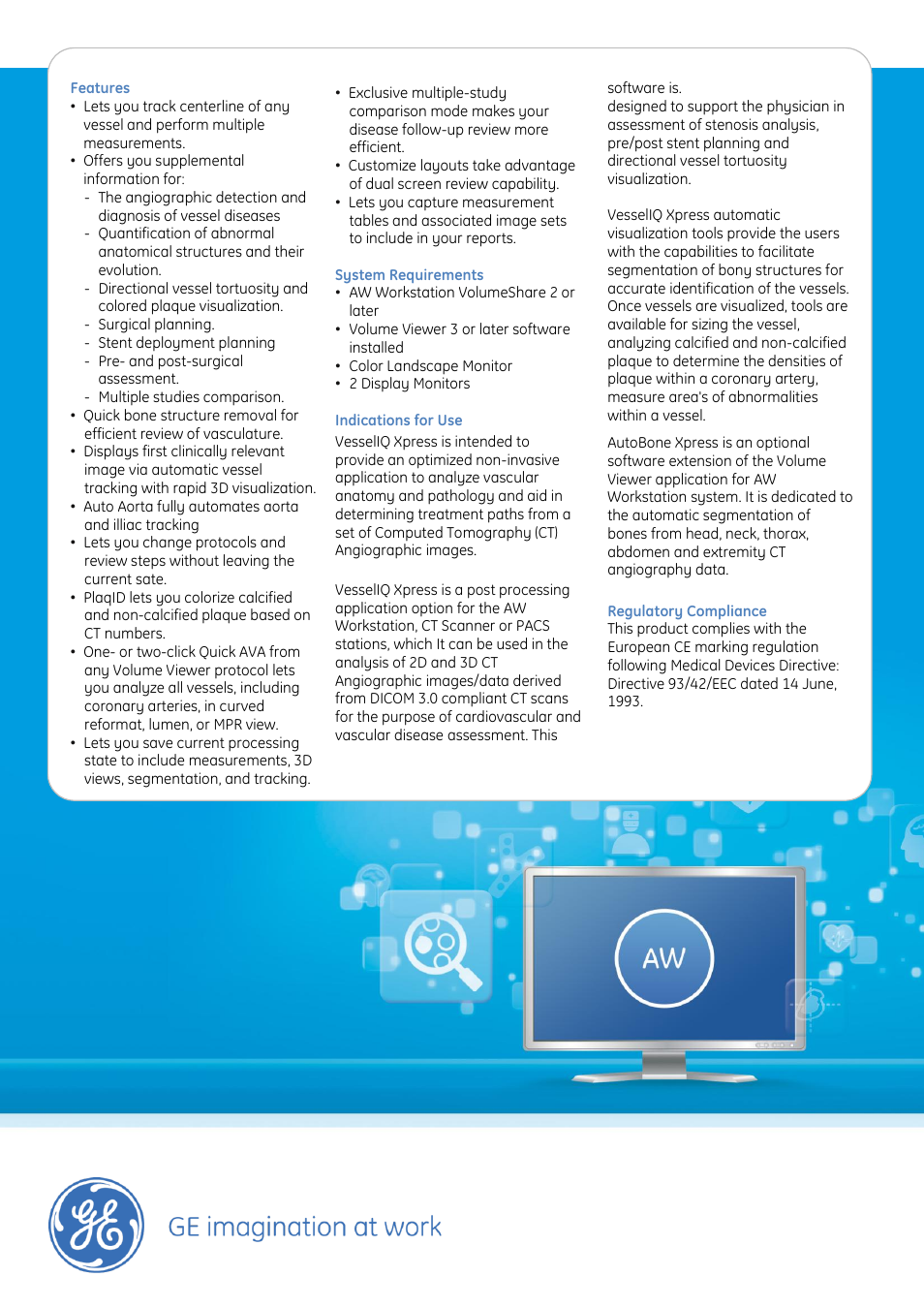 GE Healthcare Autobone and VesselIQ Xpress User Manual | Page 2 / 3