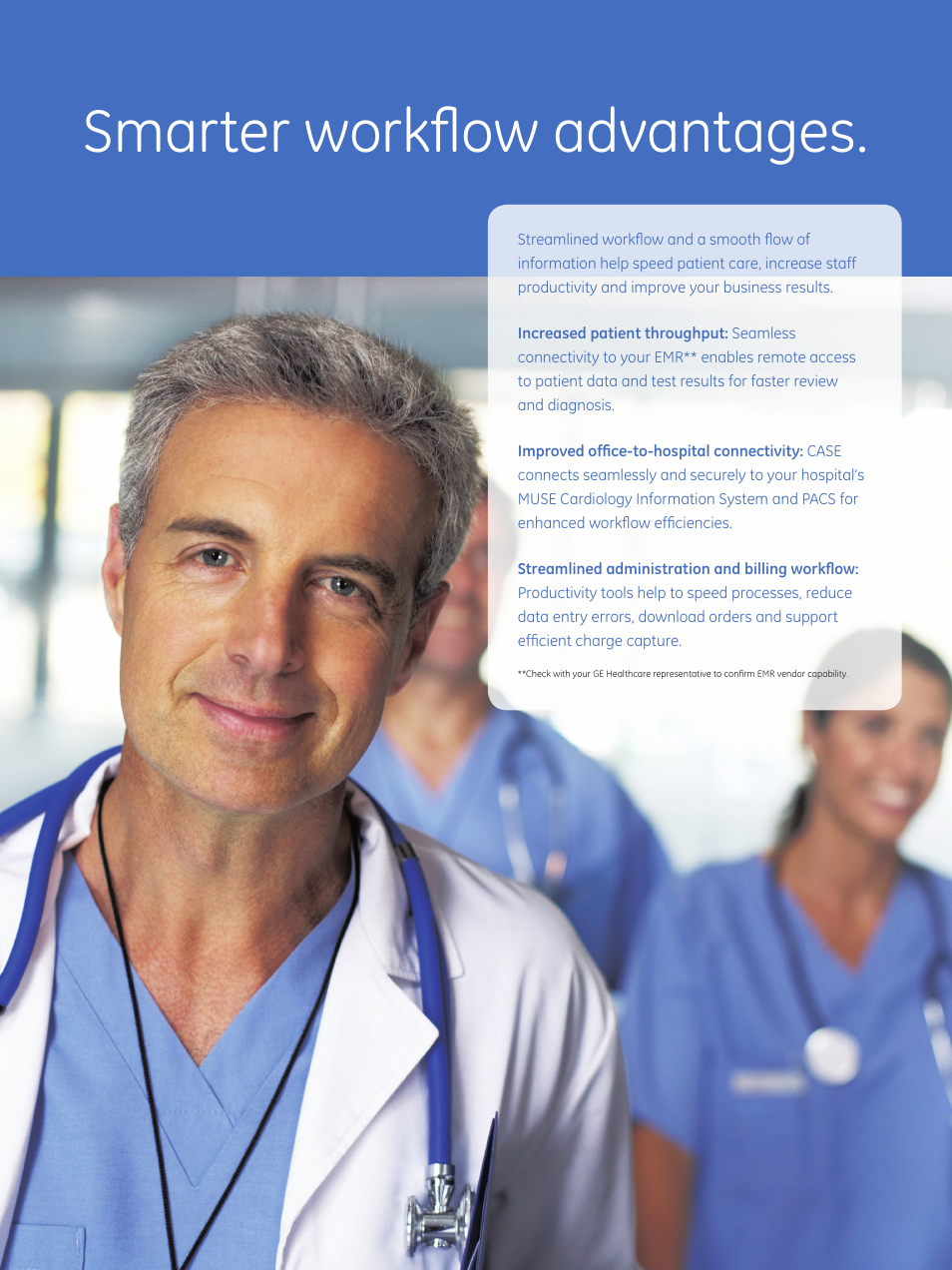 Smarter workflow advantages | GE Healthcare CASE User Manual | Page 4 / 5