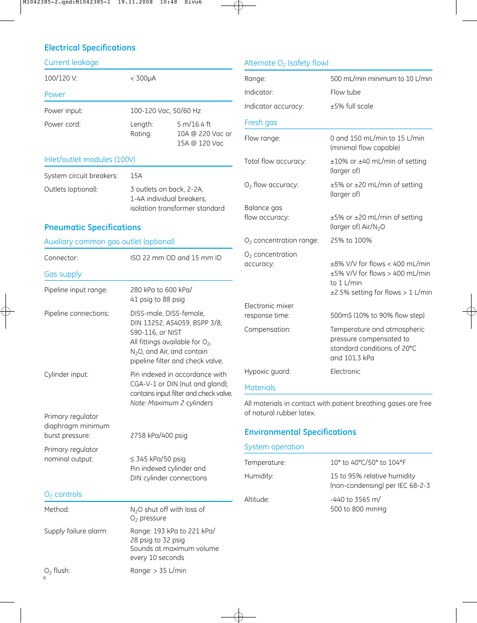 GE Healthcare Avance User Manual | Page 6 / 8