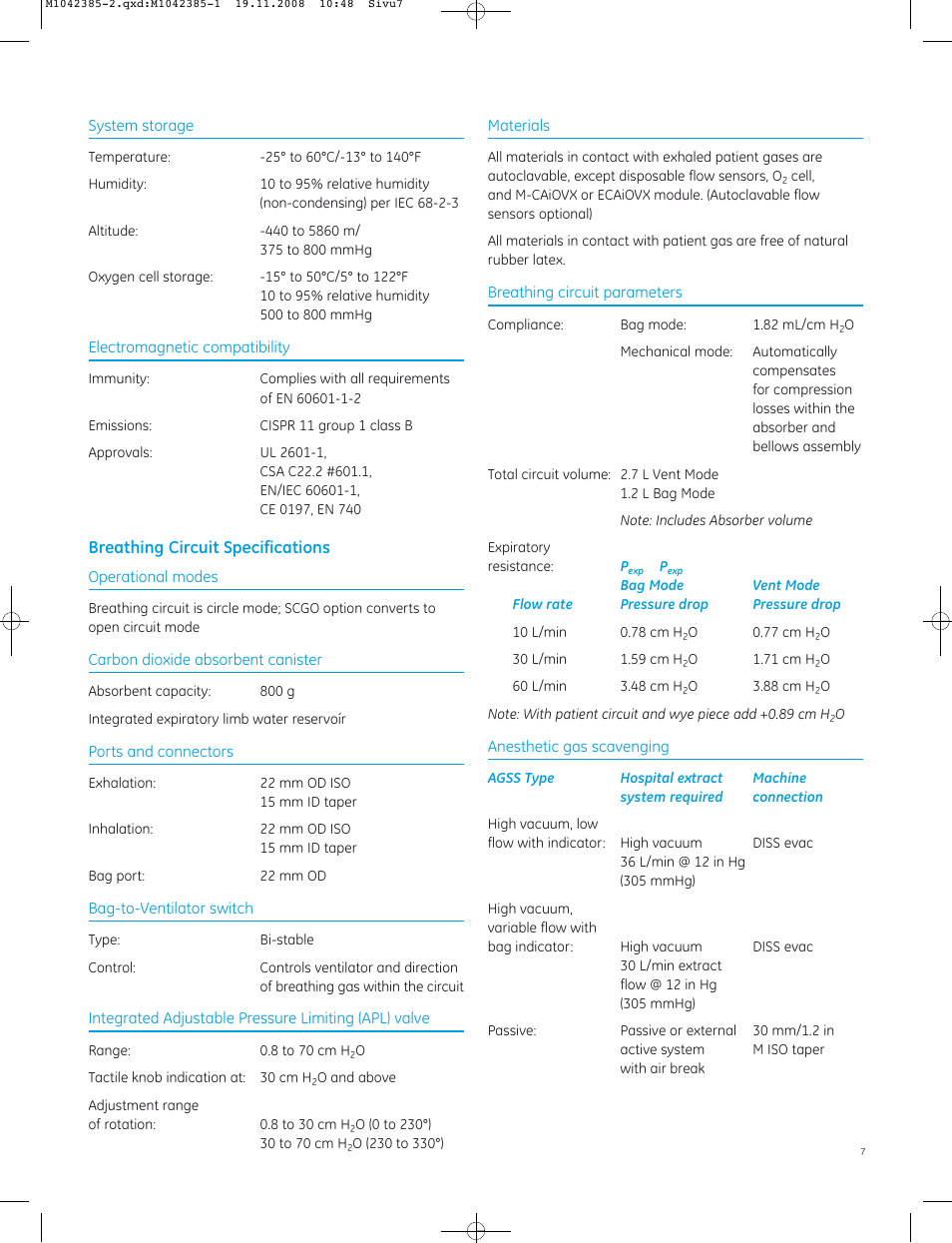 GE Healthcare Avance User Manual | Page 7 / 8