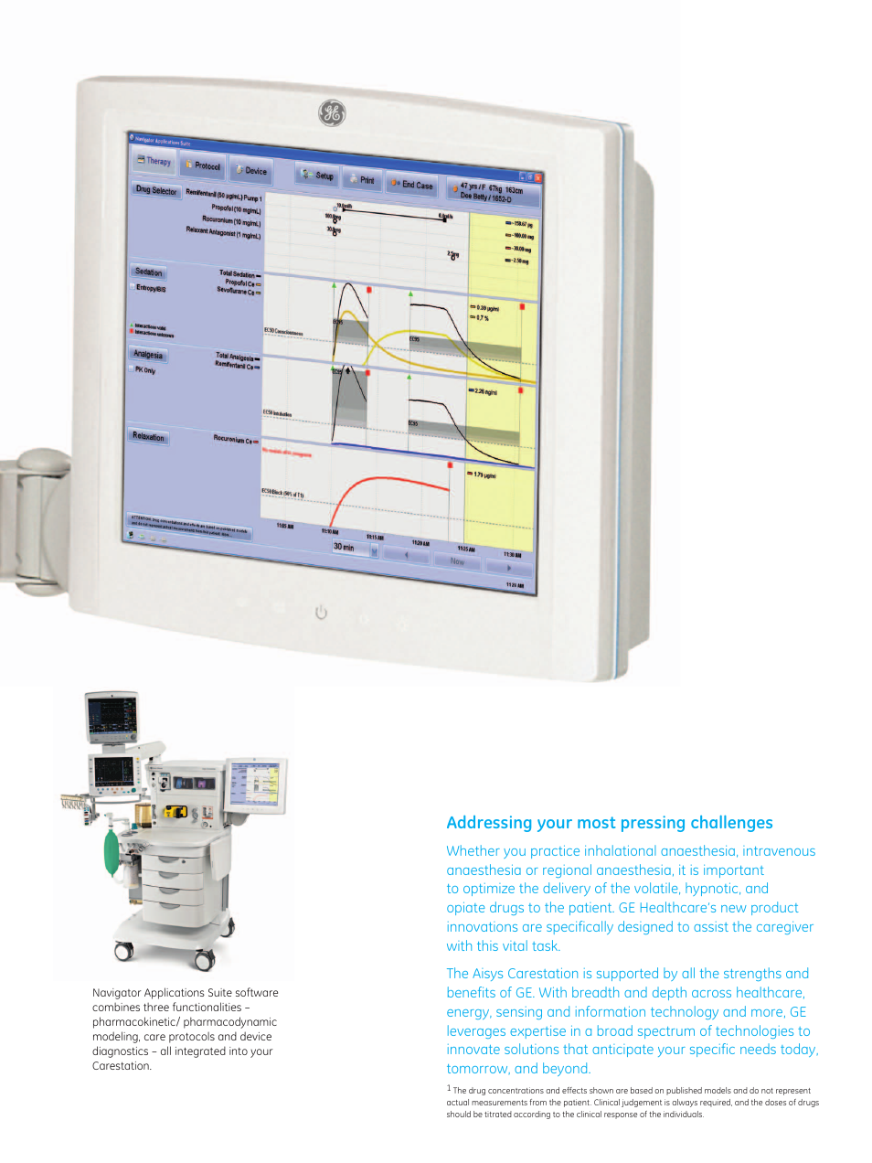 Addressing your most pressing challenges | GE Healthcare Navigator Applications Suite User Manual | Page 7 / 8