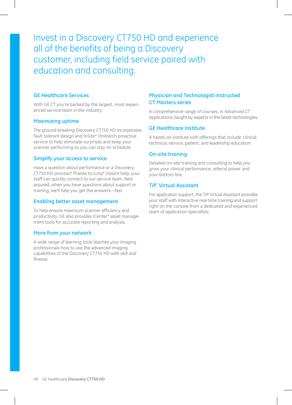 GE Healthcare Discovery CT750 HD User Manual | Page 48 / 49