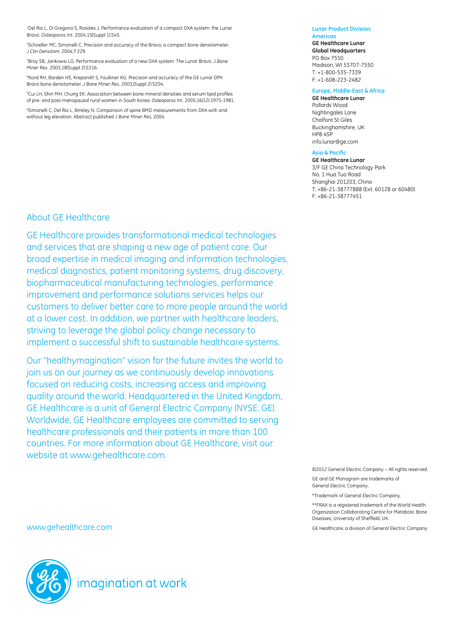 GE Healthcare DPX Bravo User Manual | Page 8 / 8