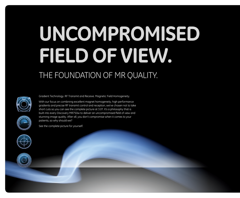 Uncompromised field of view | GE Healthcare Discovery MR750w User Manual | Page 10 / 12