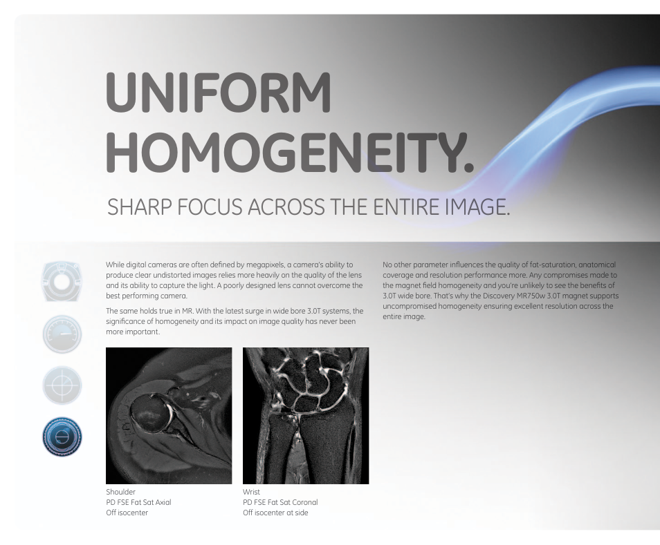 Uniform homogeneity | GE Healthcare Discovery MR750w User Manual | Page 8 / 12