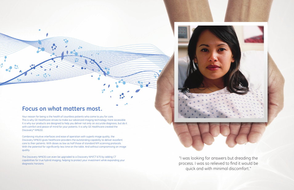 Focus on what matters most | GE Healthcare Discovery NM630 User Manual | Page 2 / 7