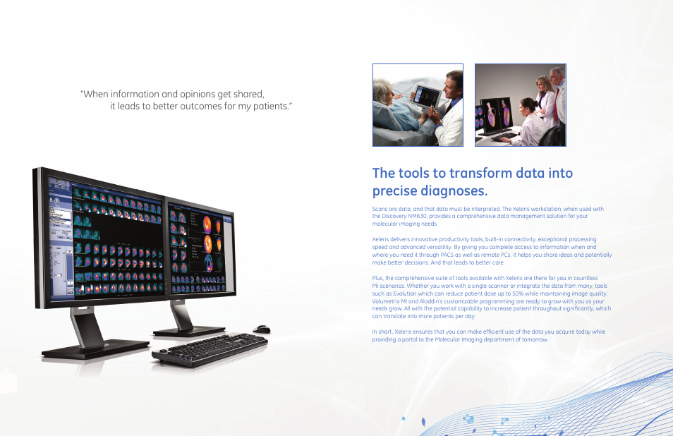 The tools to transform data into precise diagnoses | GE Healthcare Discovery NM630 User Manual | Page 6 / 7