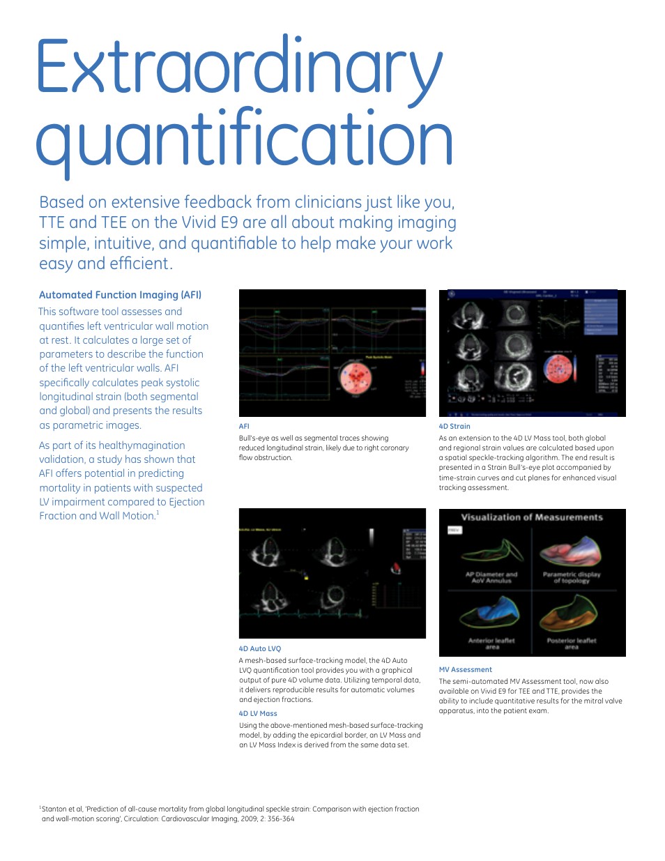 Extraordinary quantification | GE Healthcare Vivid E9 with XDclear User Manual | Page 5 / 8