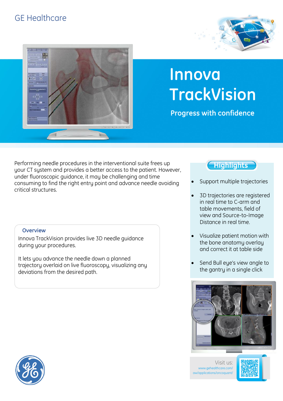 GE Healthcare Innova TrackVision User Manual | 2 pages