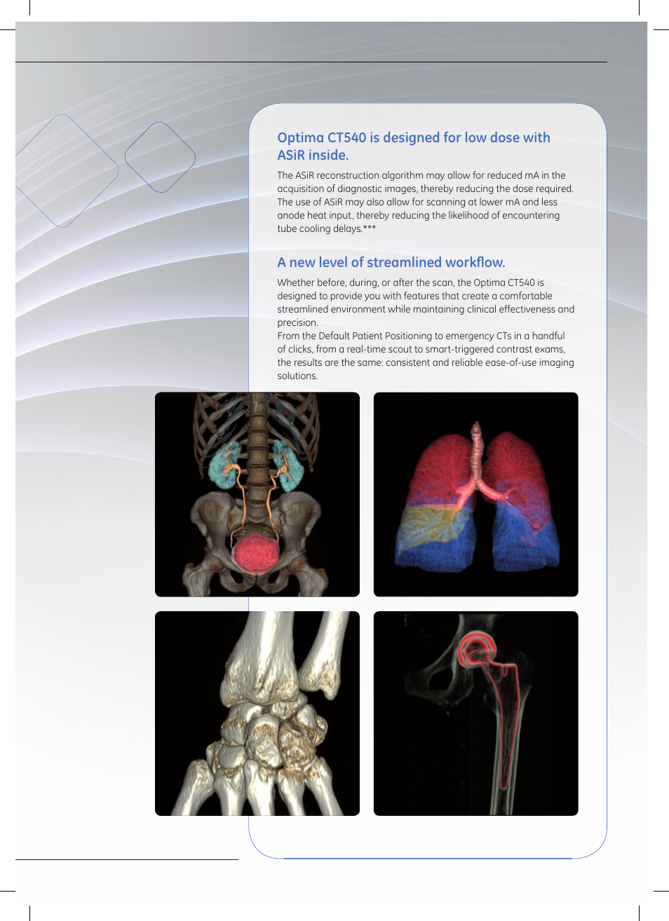 A partner you can rely on. by design | GE Healthcare Optima CT540 User Manual | Page 5 / 20