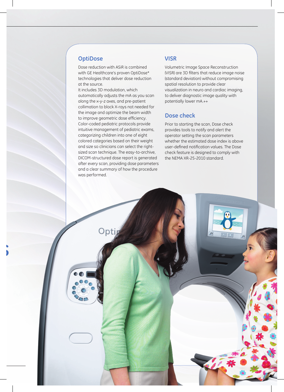 Helping you to achieve your lower dose needs | GE Healthcare Optima CT540 User Manual | Page 7 / 20